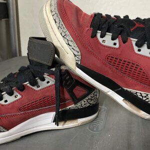 Kids' Nike Michael Air Jordan's Mid-Flight Tennis Shoes Red & Black Sz 5